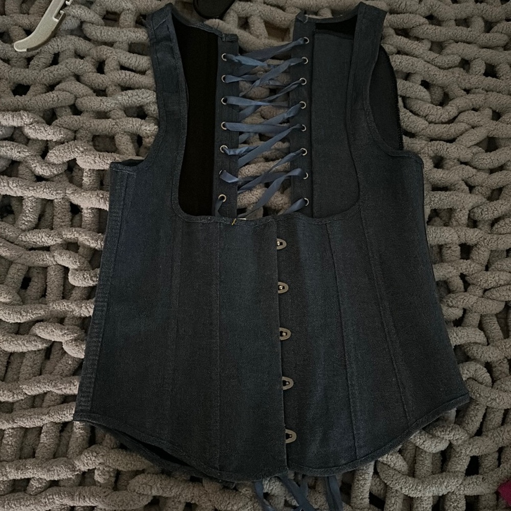 Jean corset top